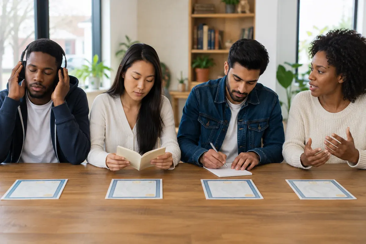 Quatre compétences, quatre résultats séparés.