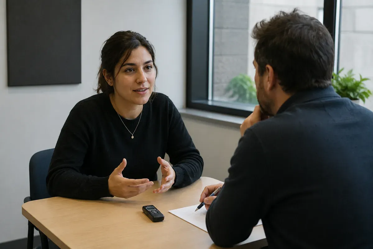 L’oral : un vrai examinateur, en face de toi.
